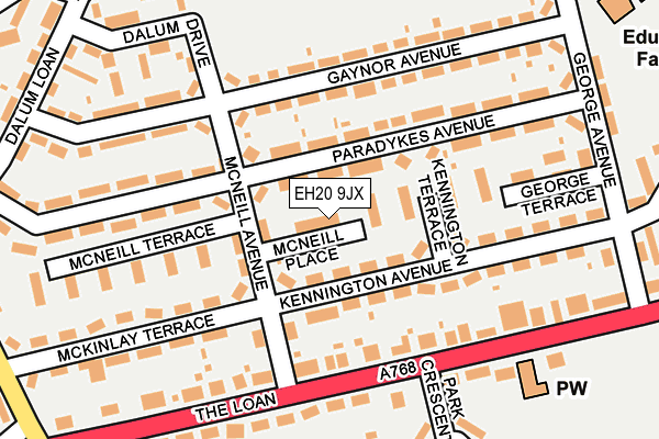 EH20 9JX map - OS OpenMap – Local (Ordnance Survey) EH20 9JX map - OS OpenMap – Local (Ordnance Survey)
