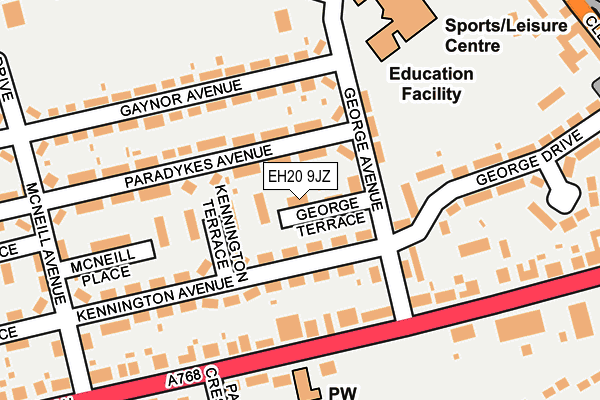 EH20 9JZ map - OS OpenMap – Local (Ordnance Survey) EH20 9JZ map - OS OpenMap – Local (Ordnance Survey)