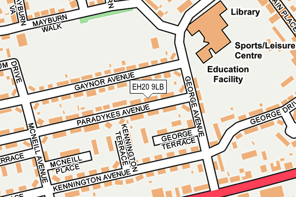 EH20 9LB map - OS OpenMap – Local (Ordnance Survey)