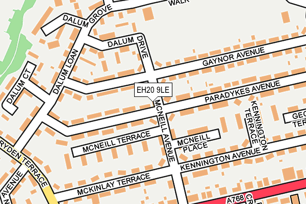 EH20 9LE map - OS OpenMap – Local (Ordnance Survey) EH20 9LE map - OS OpenMap – Local (Ordnance Survey)