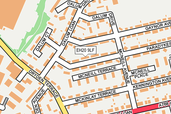 EH20 9LF map - OS OpenMap – Local (Ordnance Survey) EH20 9LF map - OS OpenMap – Local (Ordnance Survey)