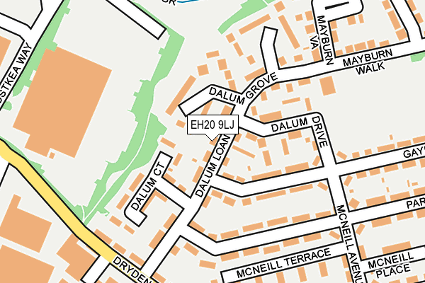 EH20 9LJ map - OS OpenMap – Local (Ordnance Survey) EH20 9LJ map - OS OpenMap – Local (Ordnance Survey)