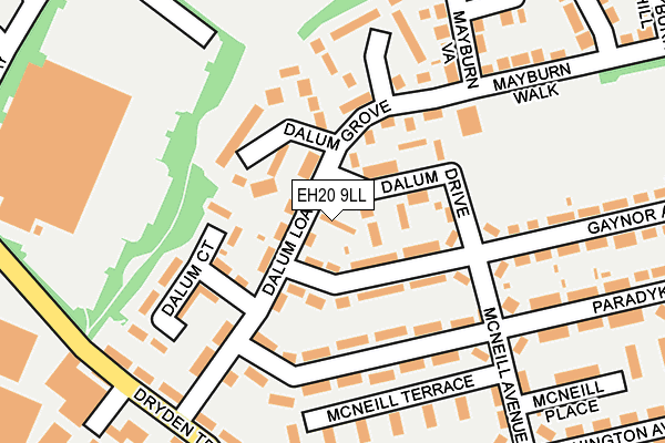 EH20 9LL map - OS OpenMap – Local (Ordnance Survey) EH20 9LL map - OS OpenMap – Local (Ordnance Survey)