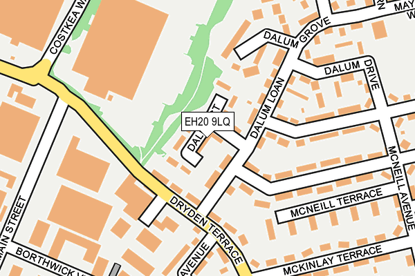 EH20 9LQ map - OS OpenMap – Local (Ordnance Survey) EH20 9LQ map - OS OpenMap – Local (Ordnance Survey)