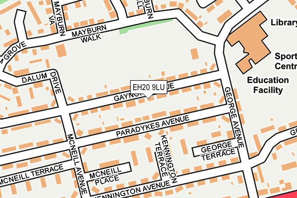 EH20 9LU map - OS OpenMap – Local (Ordnance Survey) EH20 9LU map - OS OpenMap – Local (Ordnance Survey)