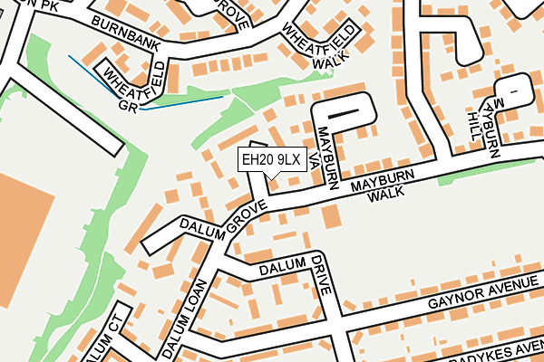 EH20 9LX map - OS OpenMap – Local (Ordnance Survey) EH20 9LX map - OS OpenMap – Local (Ordnance Survey)