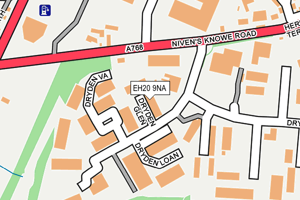 EH20 9NA map - OS OpenMap – Local (Ordnance Survey) EH20 9NA map - OS OpenMap – Local (Ordnance Survey)