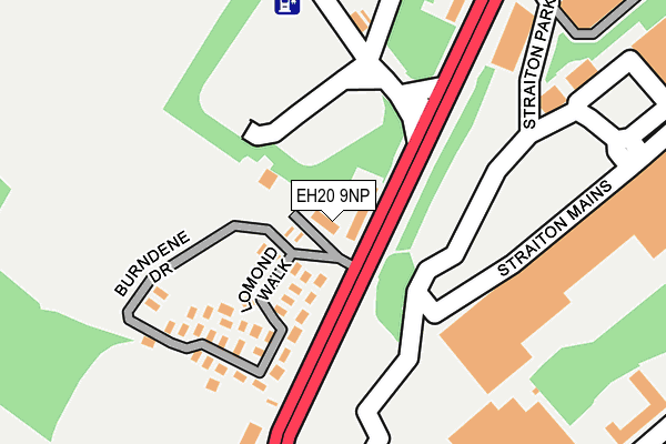 EH20 9NP map - OS OpenMap – Local (Ordnance Survey) EH20 9NP map - OS OpenMap – Local (Ordnance Survey)