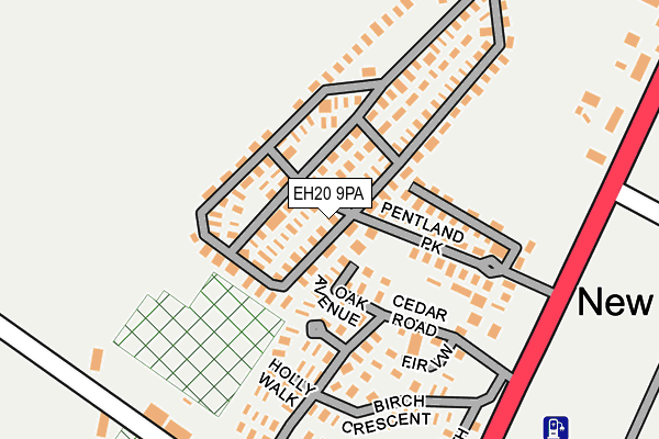 EH20 9PA map - OS OpenMap – Local (Ordnance Survey) EH20 9PA map - OS OpenMap – Local (Ordnance Survey)