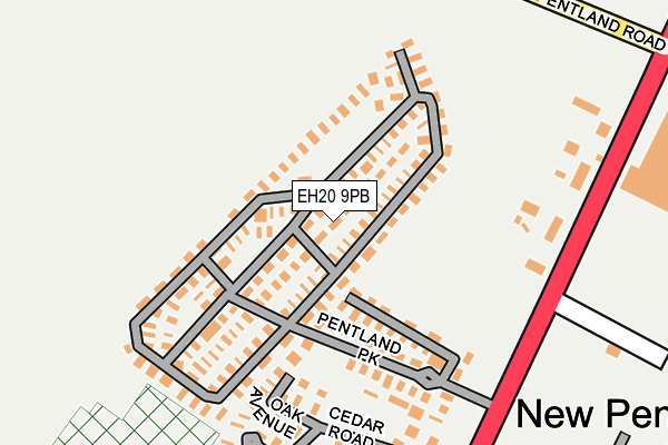 EH20 9PB map - OS OpenMap – Local (Ordnance Survey) EH20 9PB map - OS OpenMap – Local (Ordnance Survey)