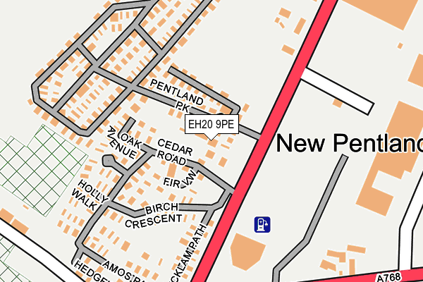 EH20 9PE map - OS OpenMap – Local (Ordnance Survey) EH20 9PE map - OS OpenMap – Local (Ordnance Survey)