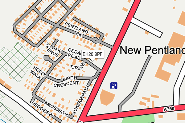 EH20 9PF map - OS OpenMap – Local (Ordnance Survey) EH20 9PF map - OS OpenMap – Local (Ordnance Survey)