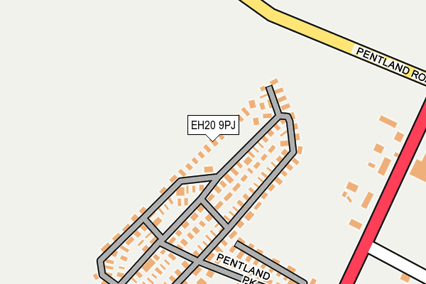EH20 9PJ map - OS OpenMap – Local (Ordnance Survey) EH20 9PJ map - OS OpenMap – Local (Ordnance Survey)