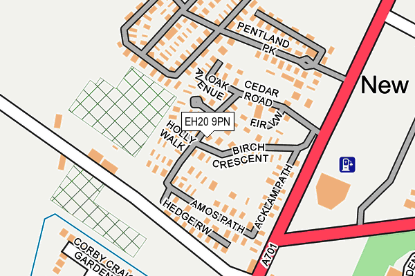 EH20 9PN map - OS OpenMap – Local (Ordnance Survey) EH20 9PN map - OS OpenMap – Local (Ordnance Survey)