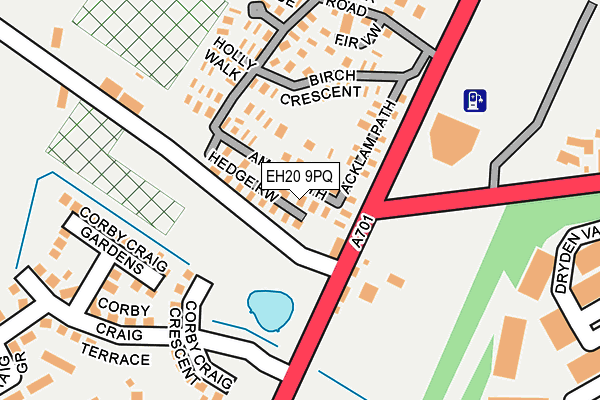 EH20 9PQ map - OS OpenMap – Local (Ordnance Survey) EH20 9PQ map - OS OpenMap – Local (Ordnance Survey)