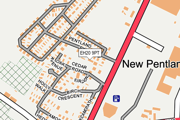 EH20 9PT map - OS OpenMap – Local (Ordnance Survey) EH20 9PT map - OS OpenMap – Local (Ordnance Survey)