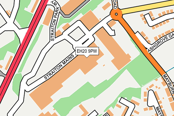 EH20 9PW map - OS OpenMap – Local (Ordnance Survey) EH20 9PW map - OS OpenMap – Local (Ordnance Survey)