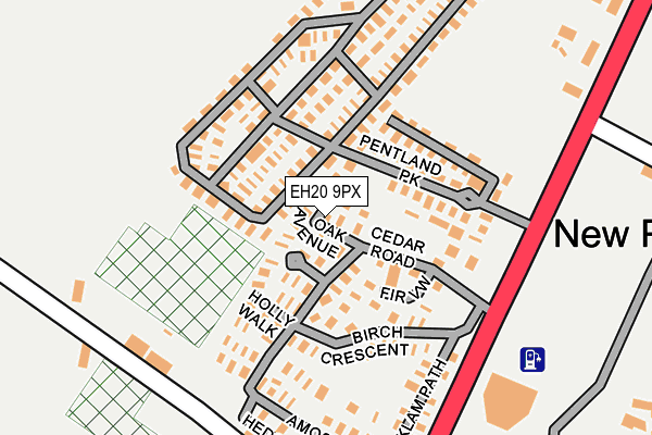 EH20 9PX map - OS OpenMap – Local (Ordnance Survey) EH20 9PX map - OS OpenMap – Local (Ordnance Survey)