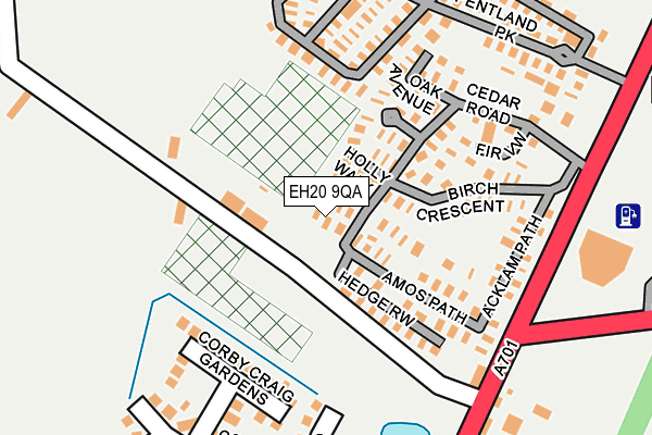 EH20 9QA map - OS OpenMap – Local (Ordnance Survey) EH20 9QA map - OS OpenMap – Local (Ordnance Survey)
