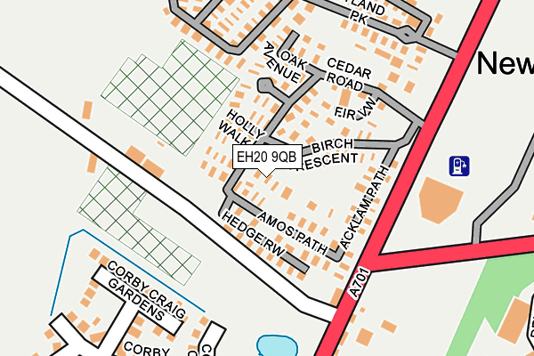 EH20 9QB map - OS OpenMap – Local (Ordnance Survey) EH20 9QB map - OS OpenMap – Local (Ordnance Survey)