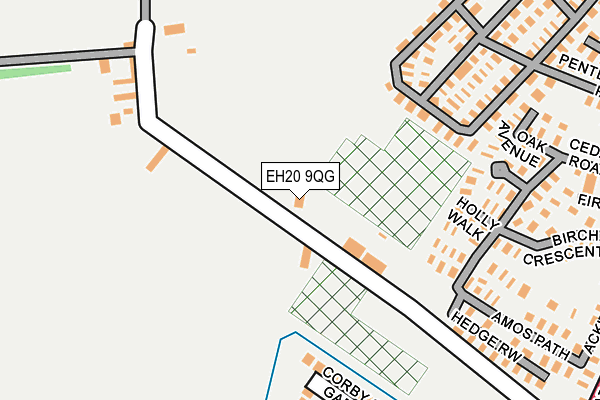 EH20 9QG map - OS OpenMap – Local (Ordnance Survey) EH20 9QG map - OS OpenMap – Local (Ordnance Survey)