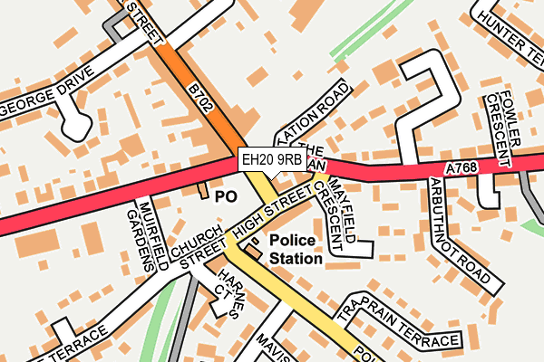 EH20 9RB map - OS OpenMap – Local (Ordnance Survey) EH20 9RB map - OS OpenMap – Local (Ordnance Survey)