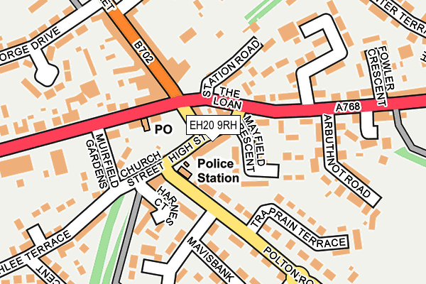 EH20 9RH map - OS OpenMap – Local (Ordnance Survey) EH20 9RH map - OS OpenMap – Local (Ordnance Survey)