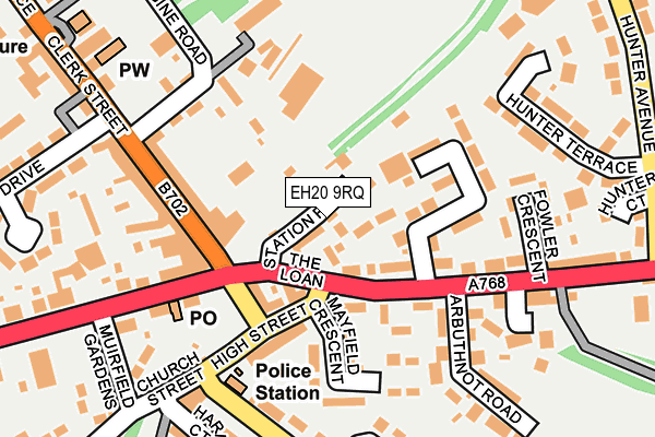 EH20 9RQ map - OS OpenMap – Local (Ordnance Survey) EH20 9RQ map - OS OpenMap – Local (Ordnance Survey)