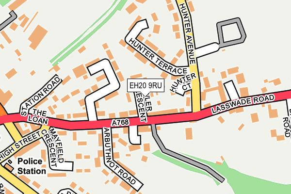 EH20 9RU map - OS OpenMap – Local (Ordnance Survey) EH20 9RU map - OS OpenMap – Local (Ordnance Survey)