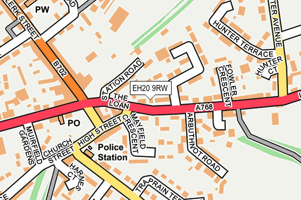 EH20 9RW map - OS OpenMap – Local (Ordnance Survey) EH20 9RW map - OS OpenMap – Local (Ordnance Survey)