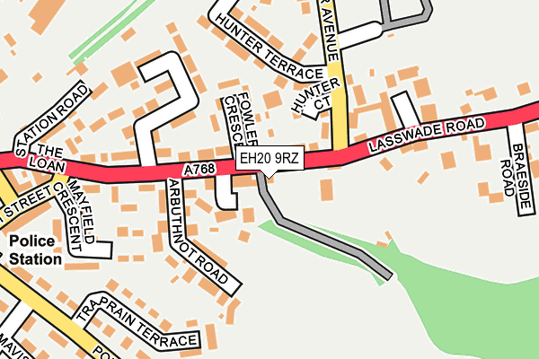 EH20 9RZ map - OS OpenMap – Local (Ordnance Survey) EH20 9RZ map - OS OpenMap – Local (Ordnance Survey)