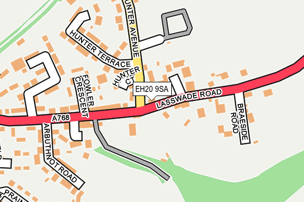 EH20 9SA map - OS OpenMap – Local (Ordnance Survey) EH20 9SA map - OS OpenMap – Local (Ordnance Survey)