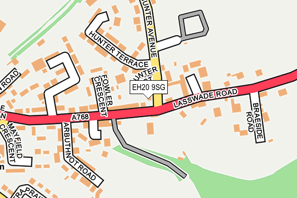 EH20 9SG map - OS OpenMap – Local (Ordnance Survey) EH20 9SG map - OS OpenMap – Local (Ordnance Survey)