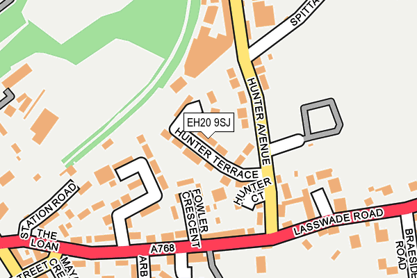 EH20 9SJ map - OS OpenMap – Local (Ordnance Survey) EH20 9SJ map - OS OpenMap – Local (Ordnance Survey)