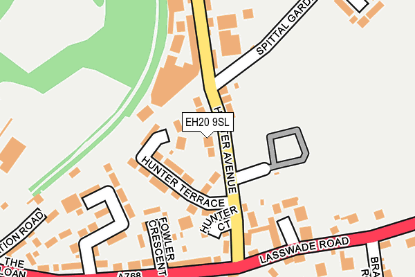 EH20 9SL map - OS OpenMap – Local (Ordnance Survey) EH20 9SL map - OS OpenMap – Local (Ordnance Survey)