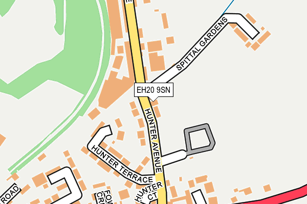 EH20 9SN map - OS OpenMap – Local (Ordnance Survey) EH20 9SN map - OS OpenMap – Local (Ordnance Survey)