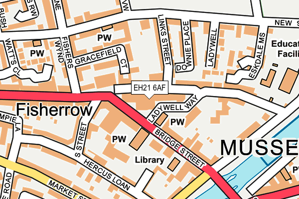 EH21 6AF map - OS OpenMap – Local (Ordnance Survey) EH21 6AF map - OS OpenMap – Local (Ordnance Survey)