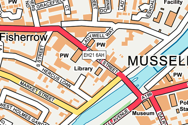 EH21 6AH map - OS OpenMap – Local (Ordnance Survey) EH21 6AH map - OS OpenMap – Local (Ordnance Survey)