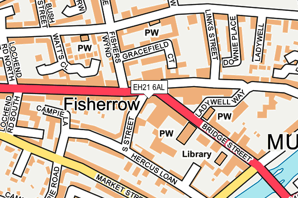 EH21 6AL map - OS OpenMap – Local (Ordnance Survey) EH21 6AL map - OS OpenMap – Local (Ordnance Survey)