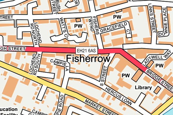 EH21 6AS map - OS OpenMap – Local (Ordnance Survey) EH21 6AS map - OS OpenMap – Local (Ordnance Survey)