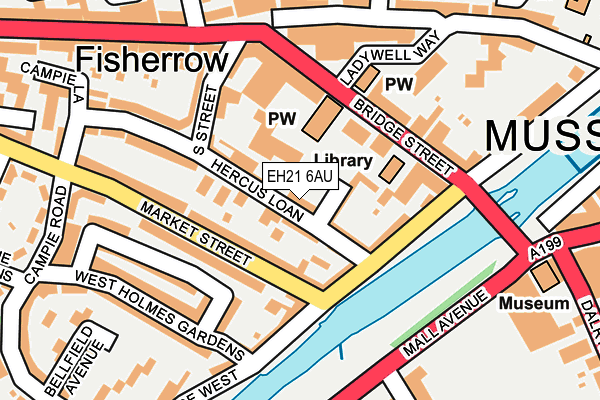 EH21 6AU map - OS OpenMap – Local (Ordnance Survey) EH21 6AU map - OS OpenMap – Local (Ordnance Survey)