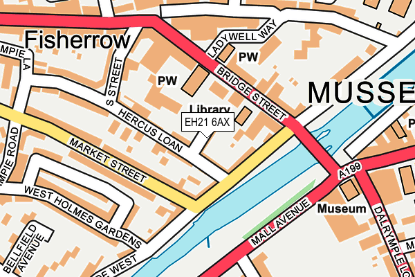 EH21 6AX map - OS OpenMap – Local (Ordnance Survey) EH21 6AX map - OS OpenMap – Local (Ordnance Survey)