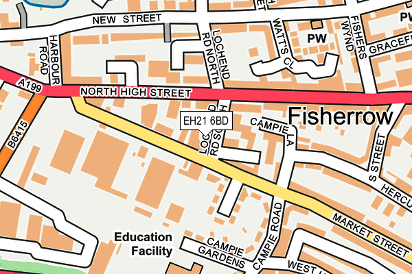 EH21 6BD map - OS OpenMap – Local (Ordnance Survey) EH21 6BD map - OS OpenMap – Local (Ordnance Survey)