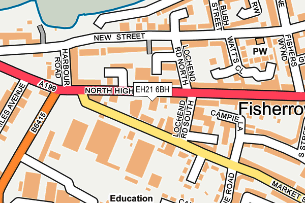 EH21 6BH map - OS OpenMap – Local (Ordnance Survey) EH21 6BH map - OS OpenMap – Local (Ordnance Survey)
