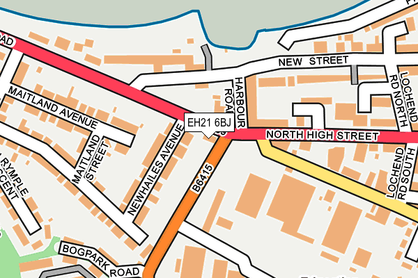 EH21 6BJ map - OS OpenMap – Local (Ordnance Survey) EH21 6BJ map - OS OpenMap – Local (Ordnance Survey)