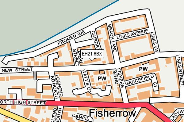 EH21 6BX map - OS OpenMap – Local (Ordnance Survey) EH21 6BX map - OS OpenMap – Local (Ordnance Survey)