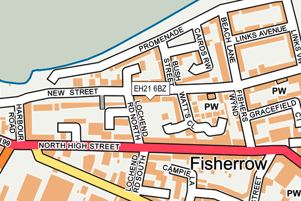 EH21 6BZ map - OS OpenMap – Local (Ordnance Survey) EH21 6BZ map - OS OpenMap – Local (Ordnance Survey)
