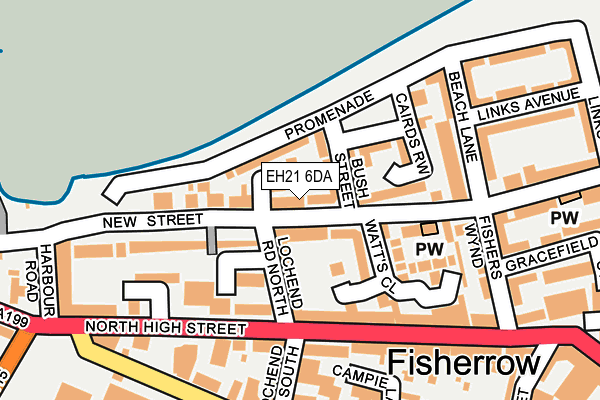 EH21 6DA map - OS OpenMap – Local (Ordnance Survey) EH21 6DA map - OS OpenMap – Local (Ordnance Survey)