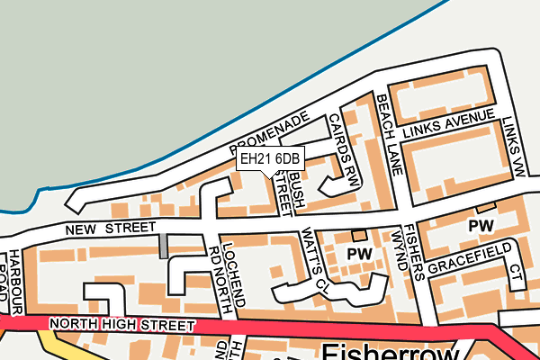 EH21 6DB map - OS OpenMap – Local (Ordnance Survey) EH21 6DB map - OS OpenMap – Local (Ordnance Survey)