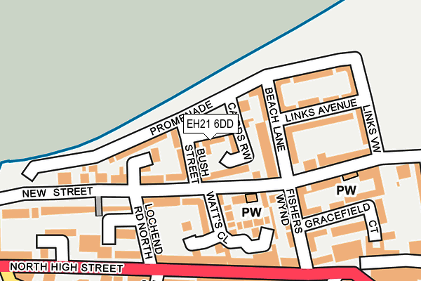 EH21 6DD map - OS OpenMap – Local (Ordnance Survey) EH21 6DD map - OS OpenMap – Local (Ordnance Survey)